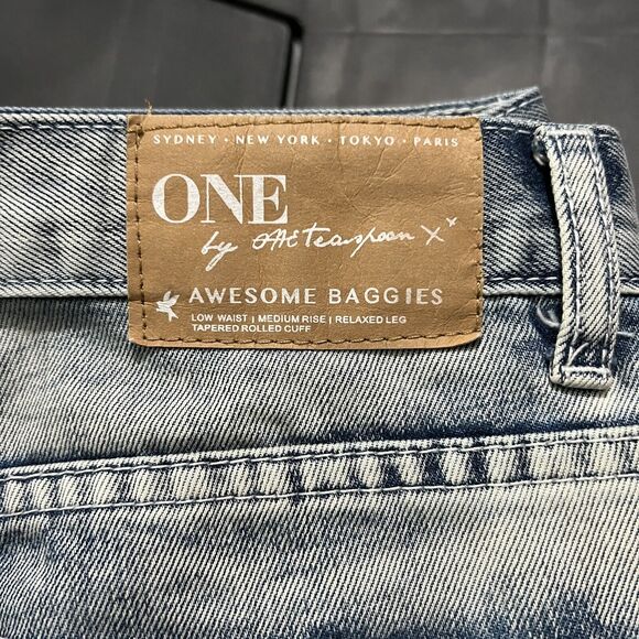 One Teaspoon Stone Wash Awesome Baggies Ripped Skinny Jeans Size 24 Women’s - Picture 7 of 11